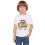 Toddler T-Shirt — "Happy 250th Birthday America" Patriotic Frog Kids Tee - Image 3