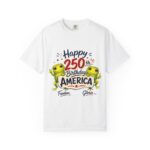 Happy 250th Birthday America T-Shirt — Patriotic Fourth of July Tee with Frogs, Freedom & Glory