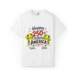 Happy 250th Birthday America T-Shirt — Patriotic Frogs Freedom & Glorie Tee